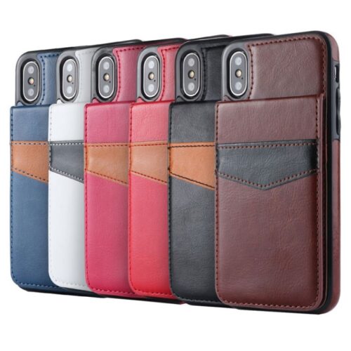 Leather Wallet iPhone XS Max  - Brown